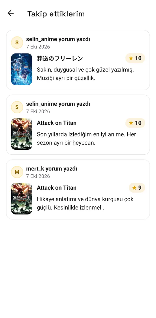 Arkadaşlarının akışı