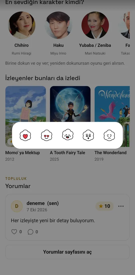 Yorumlara tepki ver